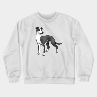 Dog - Whippet - Black and White Crewneck Sweatshirt